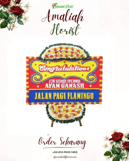 Sewa Papan Bunga Saka Tiga